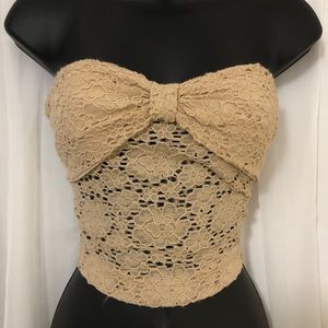 Tan lace bandeau
